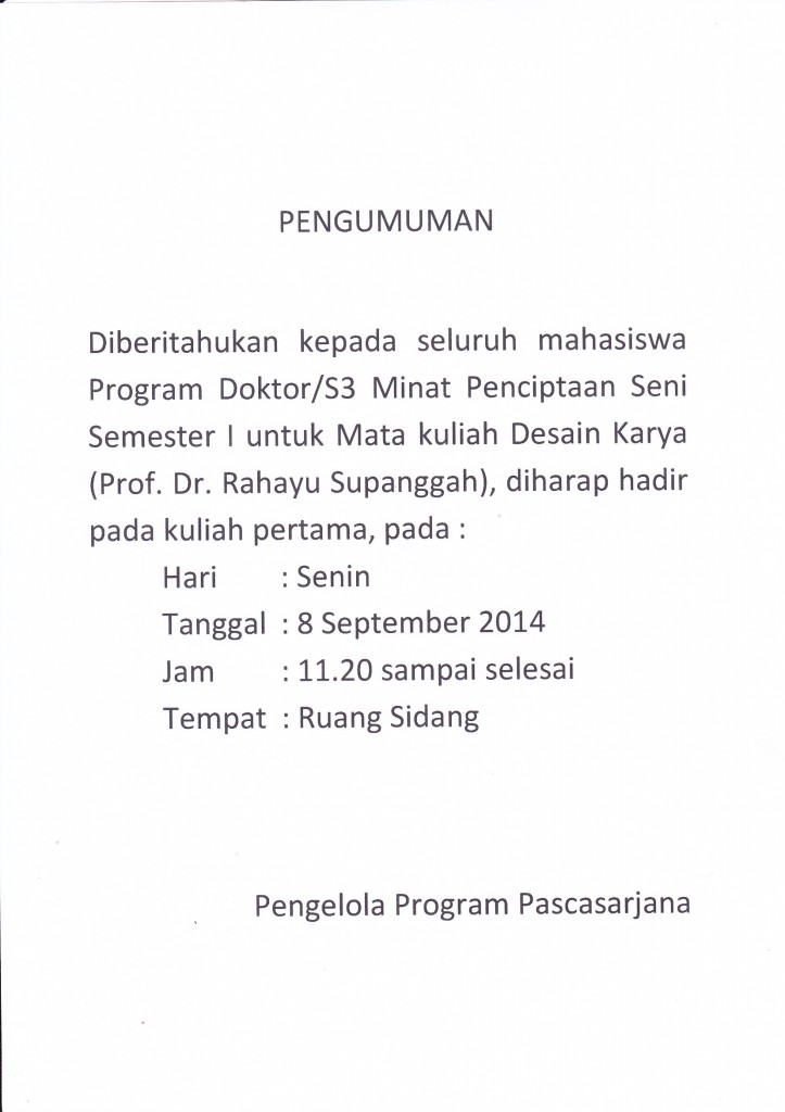 pengumuman