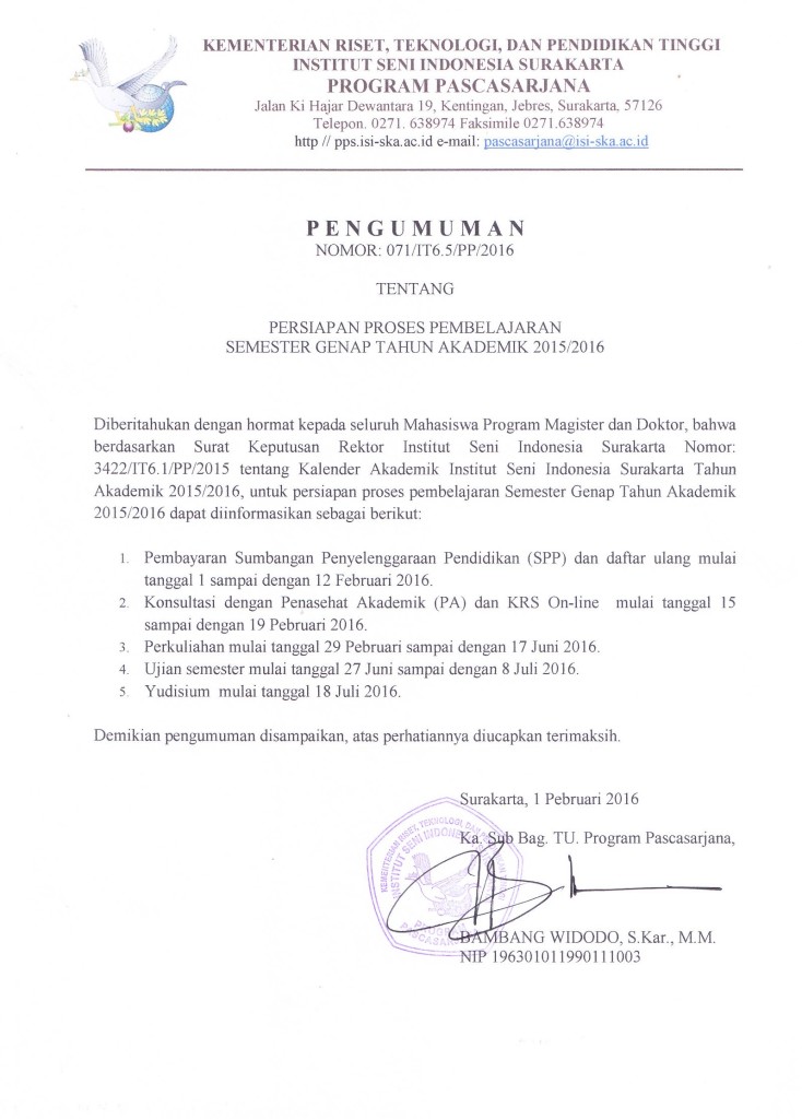 pengumuman