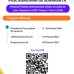 Pendaftaran Mahasiswa Baru S2 & S3 Jalur beasiswa LPDP Tahap 1 Tahun 2026